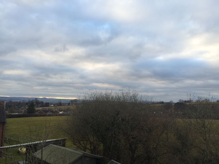 Beautiful views of the Devon countryside from the bedroom