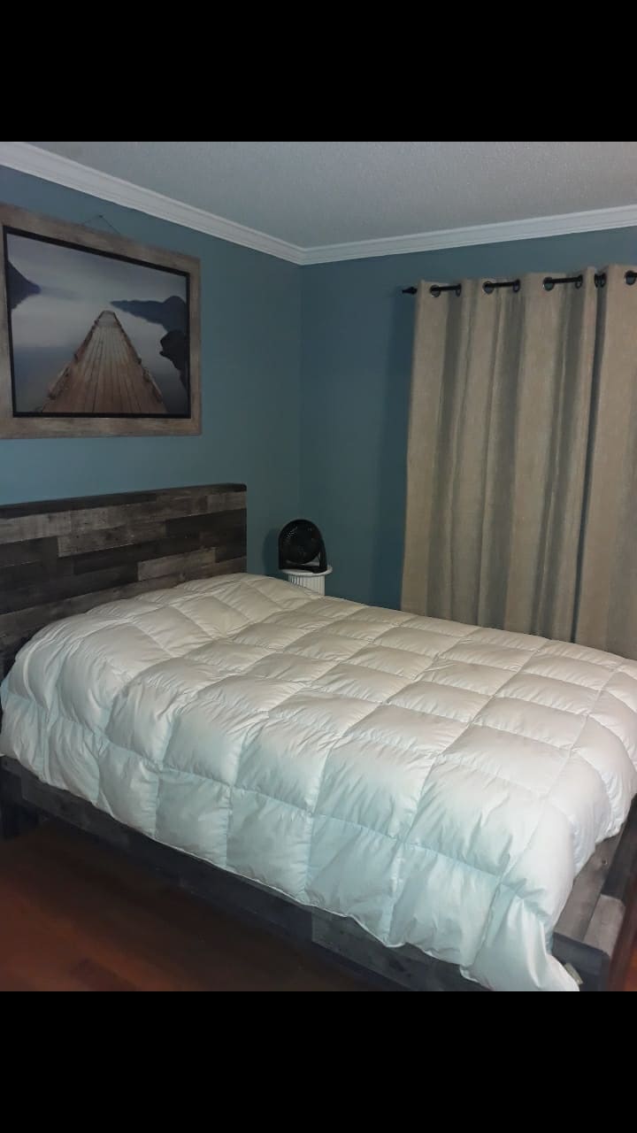 Bedroom 4 Full size bed downstairs 
Nice hardwood floors 