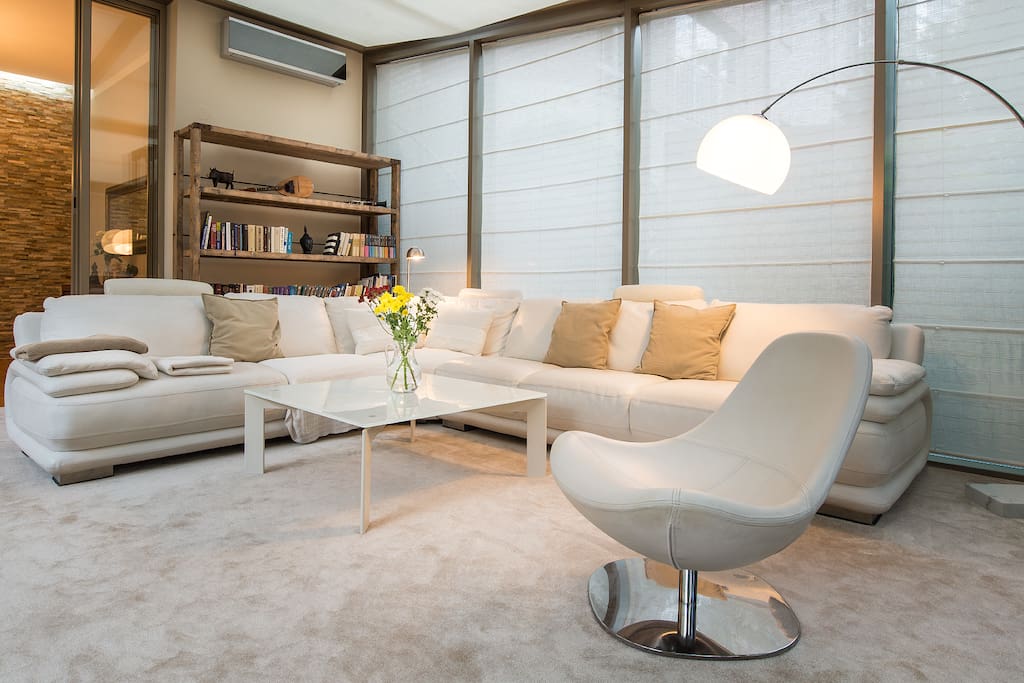 Living room in the winter garden
