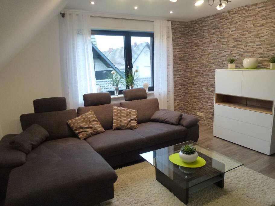 Wohnzimmer mit Schlafcouch für 2 Personen