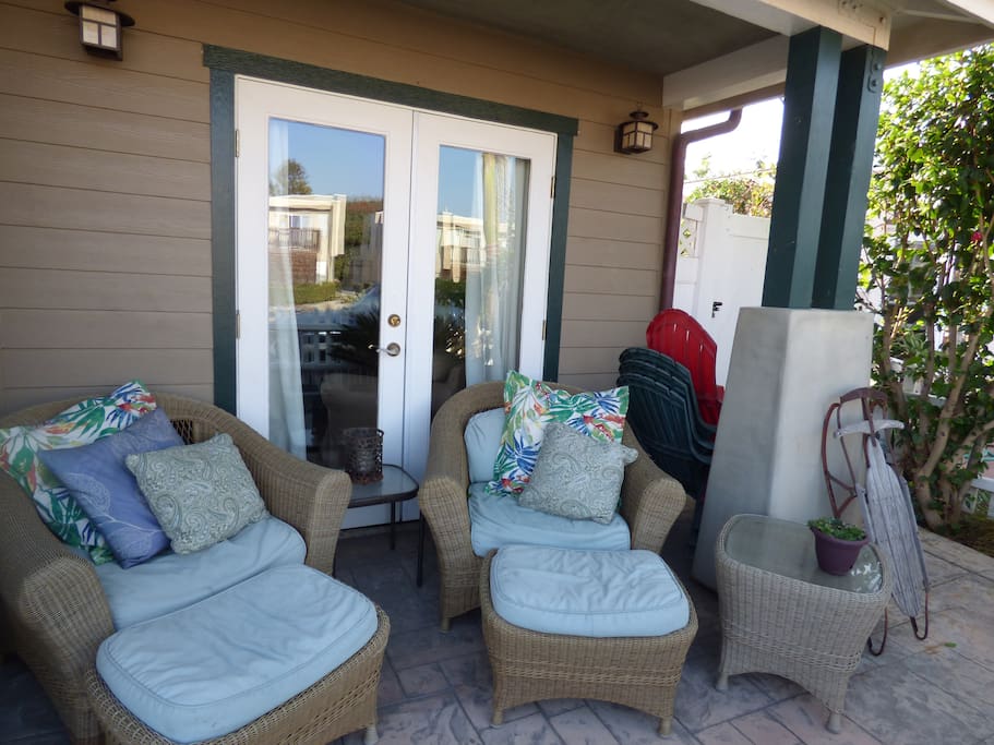 Enjoy your morning coffee on our front patio