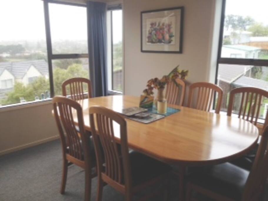 Dining room right next to kitchen