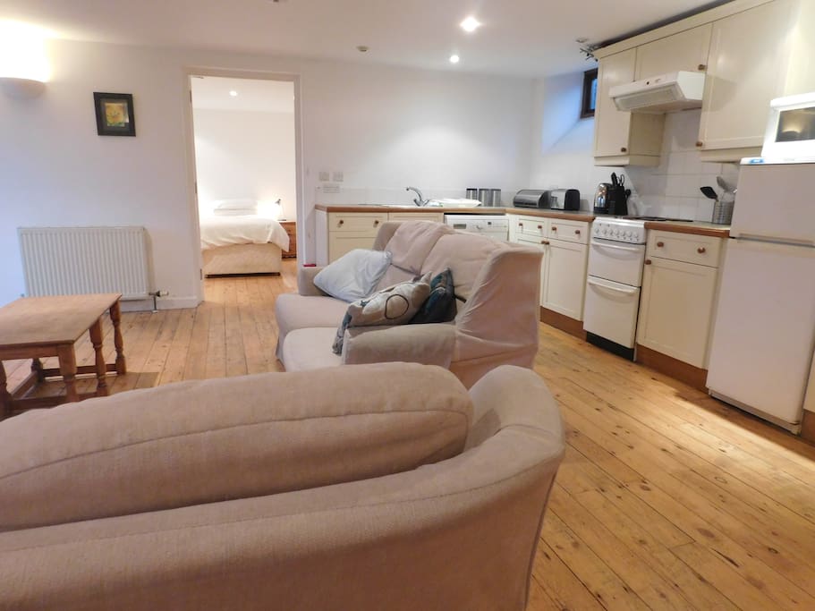 Spacious open plan living/dining/kitchen area