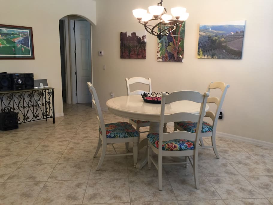 Dining table in main room