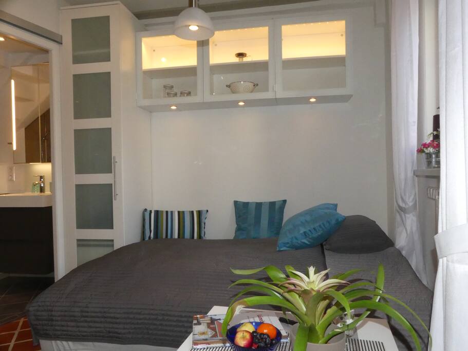 Studiowohnung Bachlauf mit Schlafsofa, als Bett
