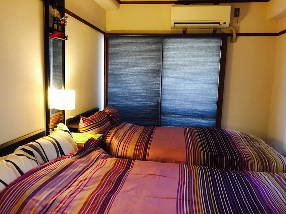 2 double-sized comfy beds