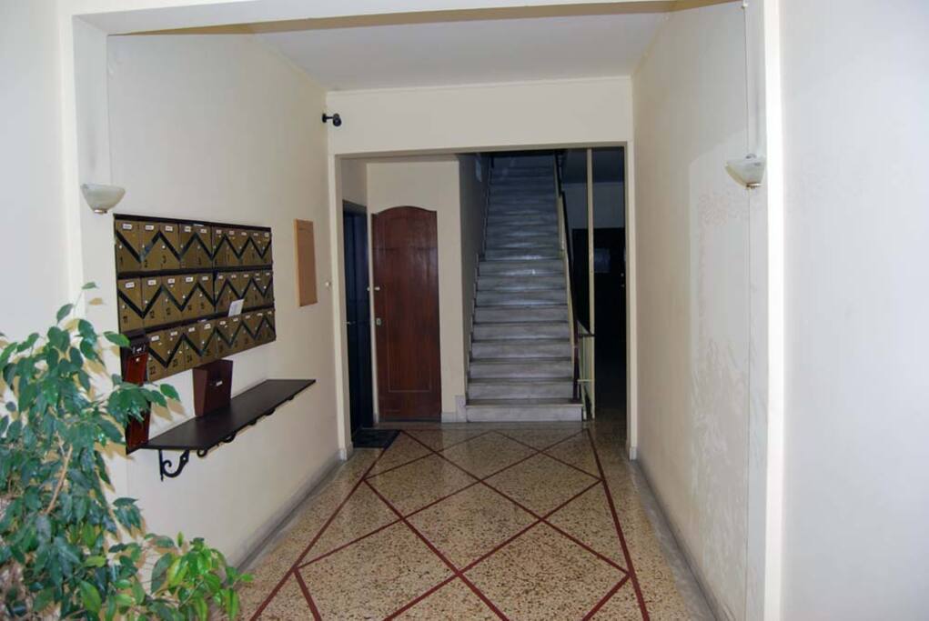 Inside the building