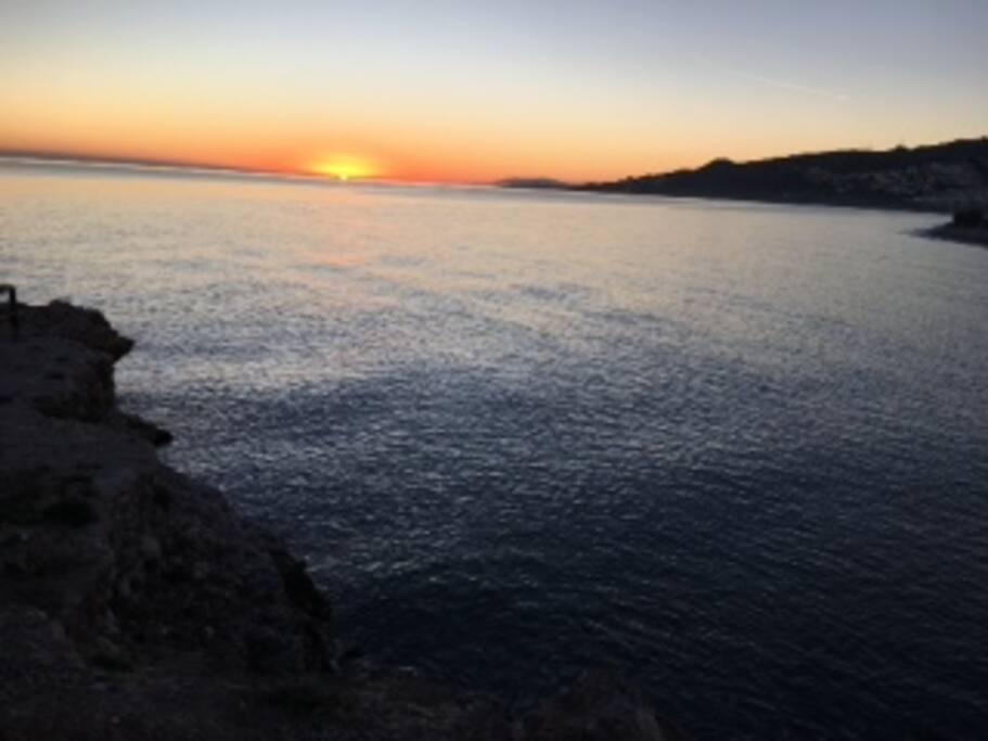 Espectacular sunset from Torrecilla beach and from the Torresol roof terrace