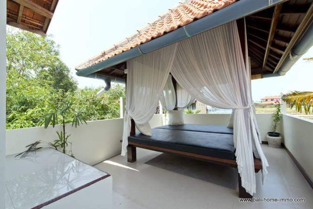relax with view of rice fields
