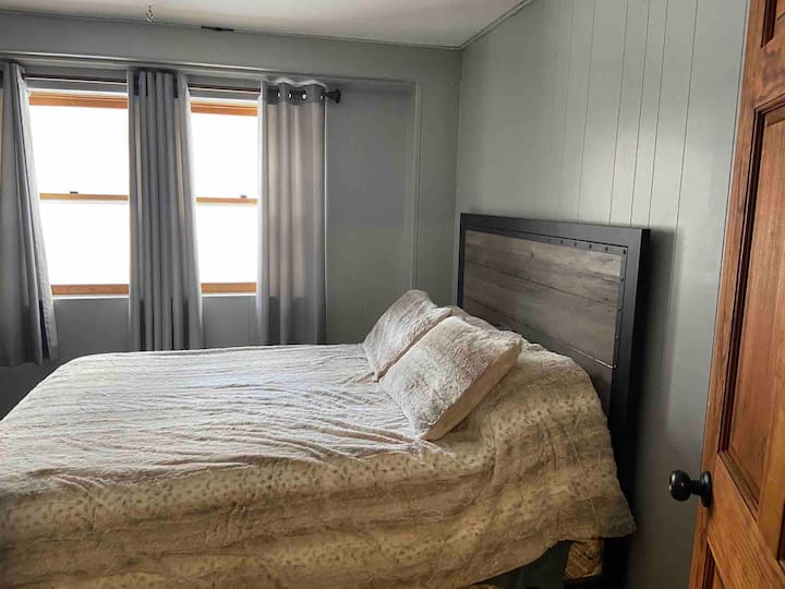 Basement bedroom queen. 