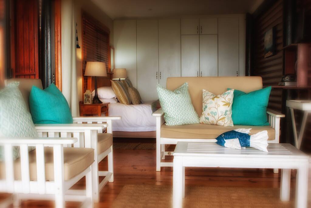 The living area overlooking the ocean.