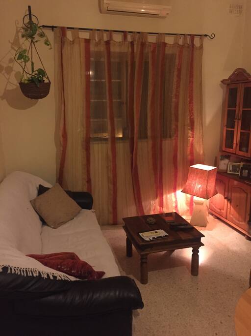A sitting room with tv