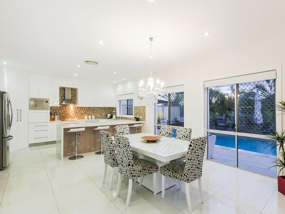 Enjoy entertaining in this open planned kitchen/dining space.