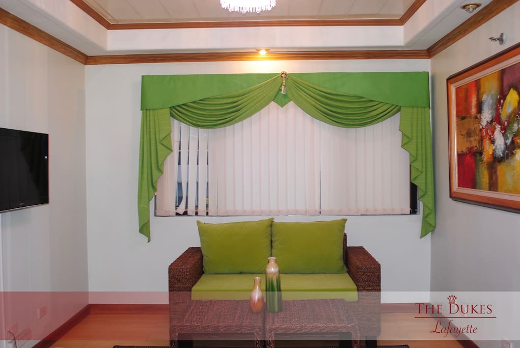 Brand new and fully furnished living room perfect for a cozy night in.