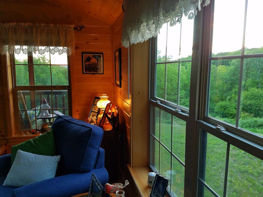 Lots of windows to bring the beauty of the country inside