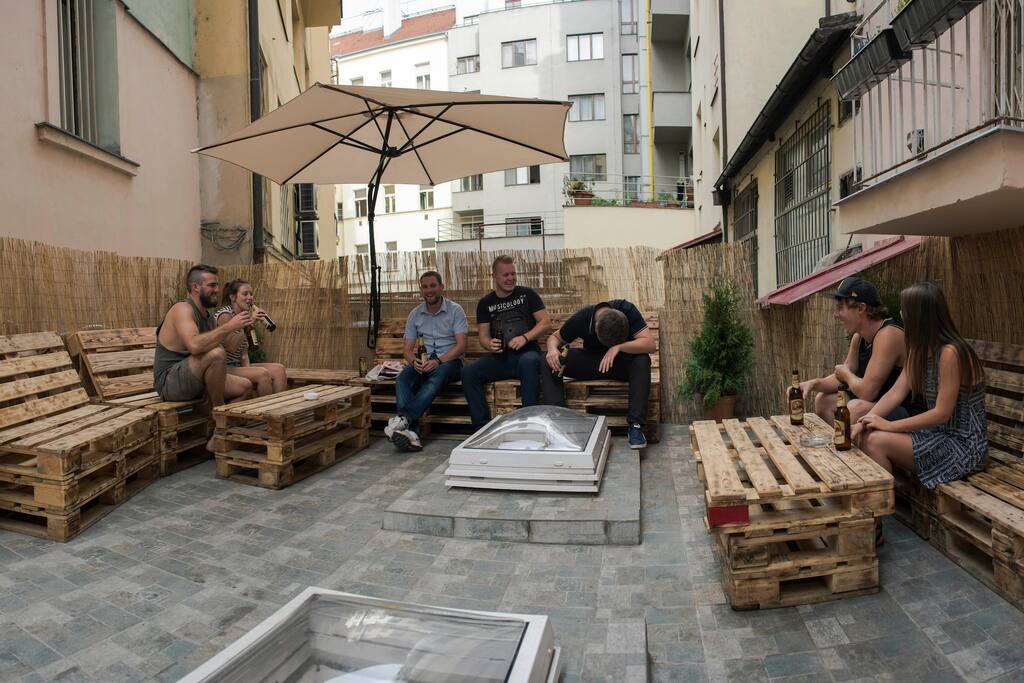 You can chill on our backyard.