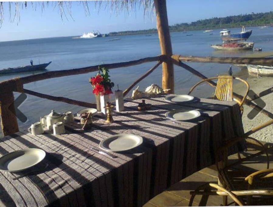 Our restaurant overlooking the harbor
