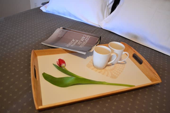 細部まで行き届いた快適なクイーンサイズベッド