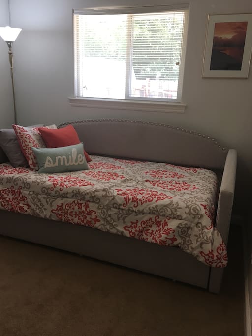 Daybed made up for one person