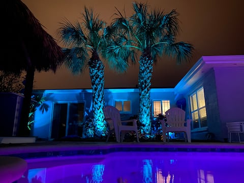 Beach Pool Home w/Cabana Lounge & Tikibar