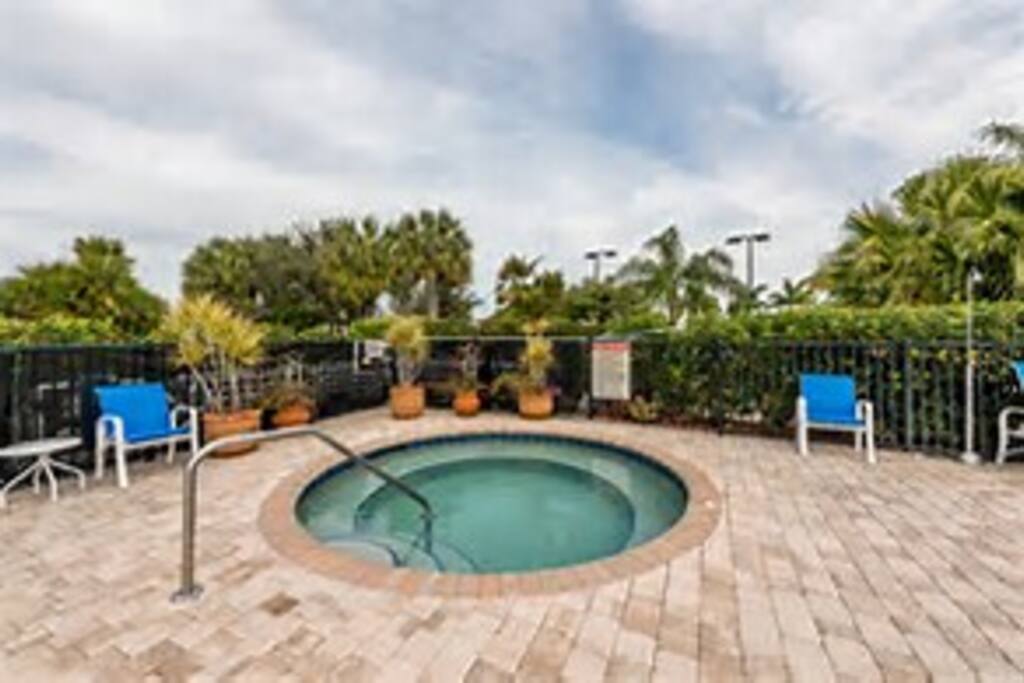 The hot tub is waiting for you