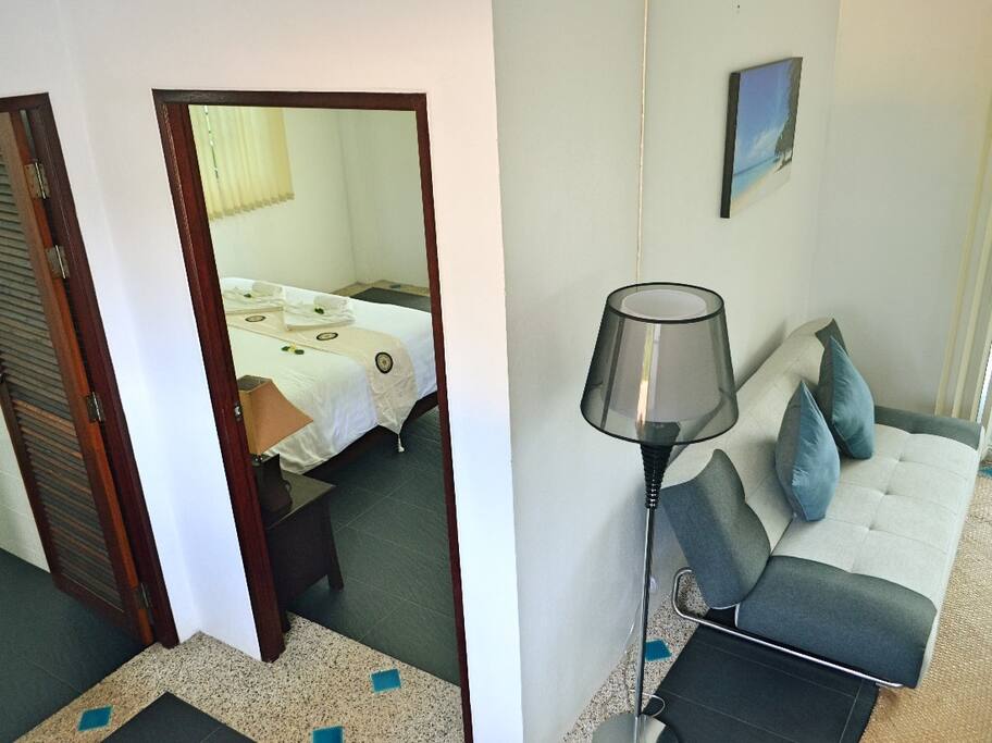 All rooms are one bedroom and spacious living room with sofa bed.