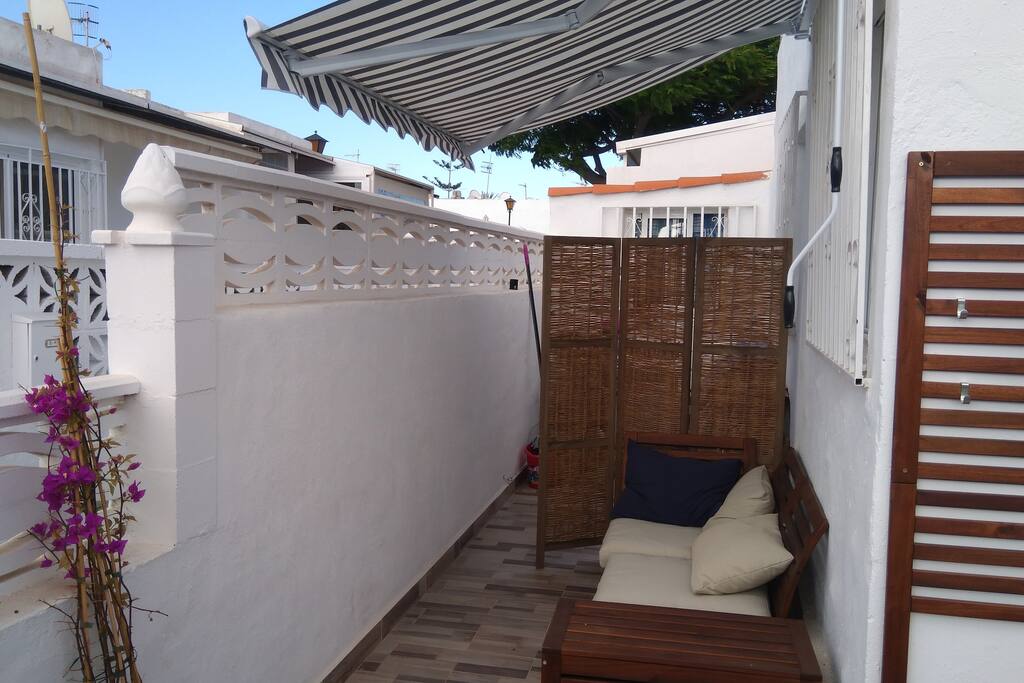 Seating area with shade