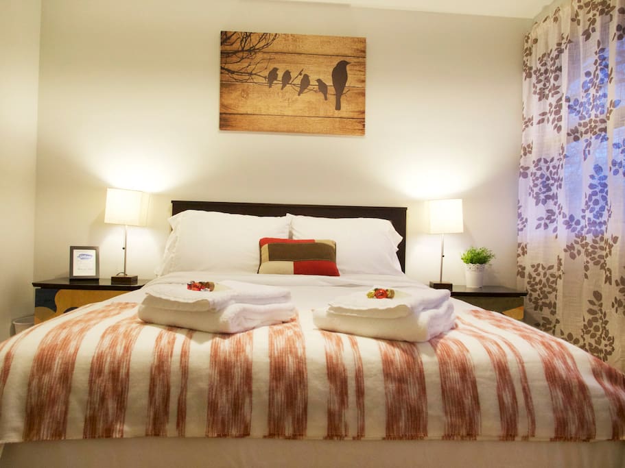 Full Size Bed with Clean Linens for you