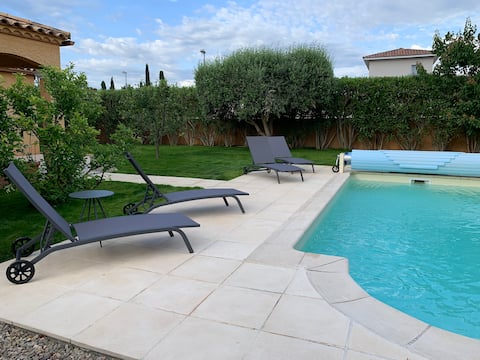 Villa 6 people with pool, 3 bathrooms, close to Sète