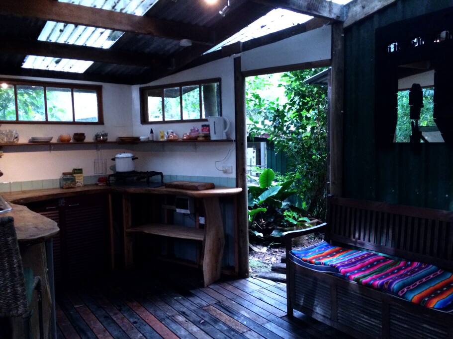 kitchen and living space