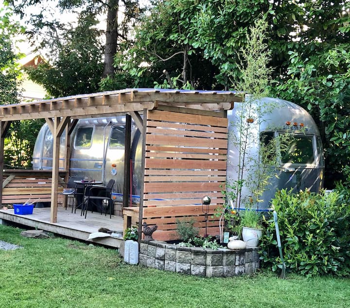 Vintage Airstream in the Old Orchard Area