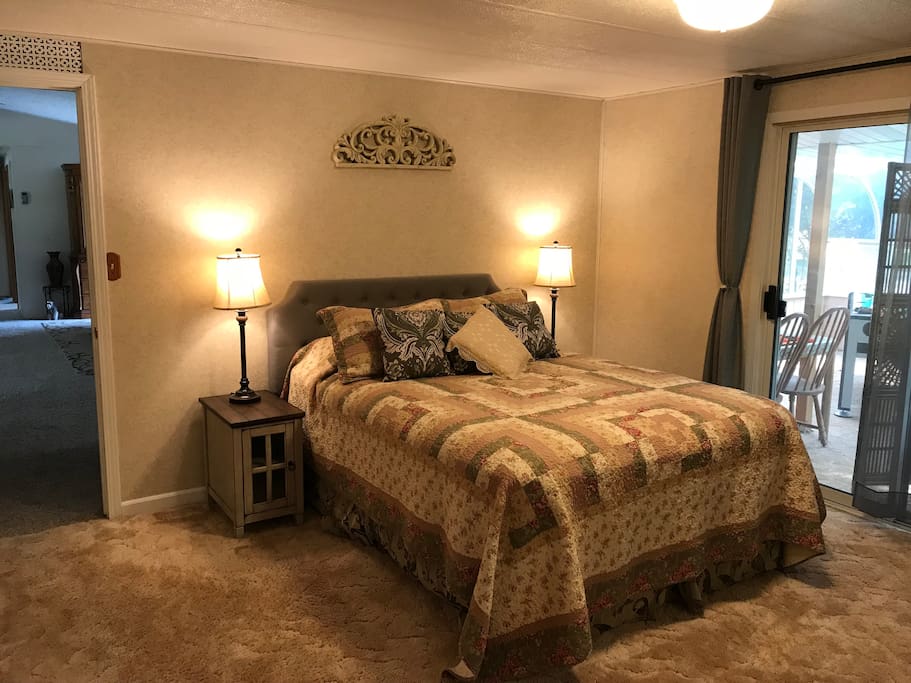 Master Bedroom has a very comfortable queen size bed and soft blankets
