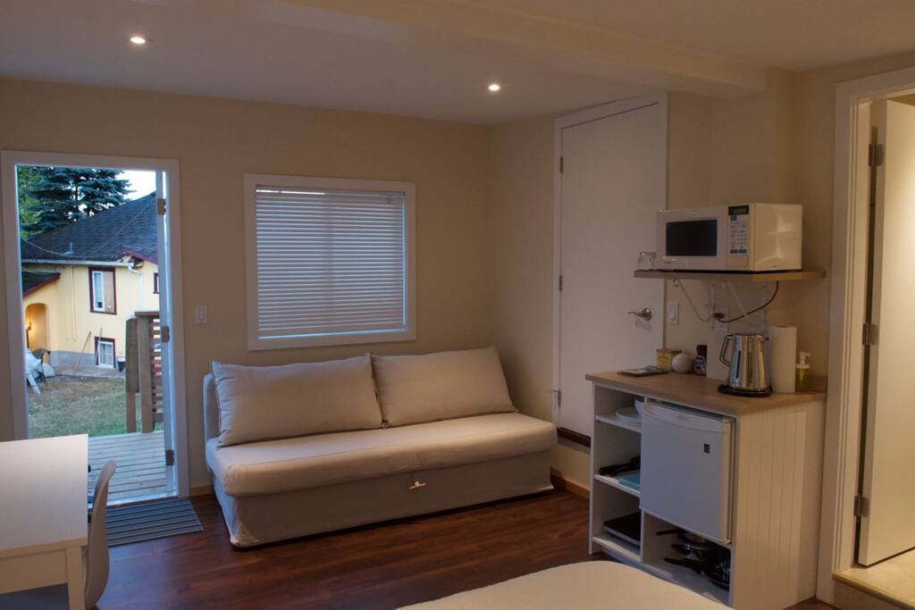 Sofa Bed and Kitchenette