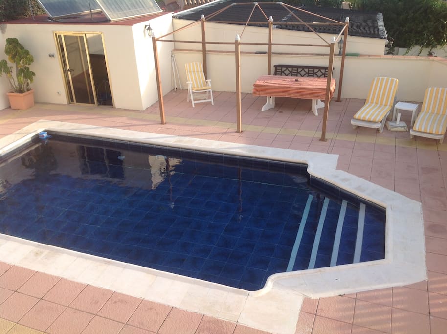 Private pool with separate shower room.