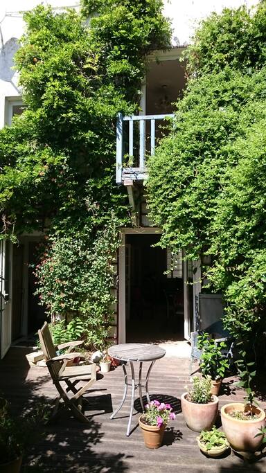 Le jardinet, véritable cocoon de verdure