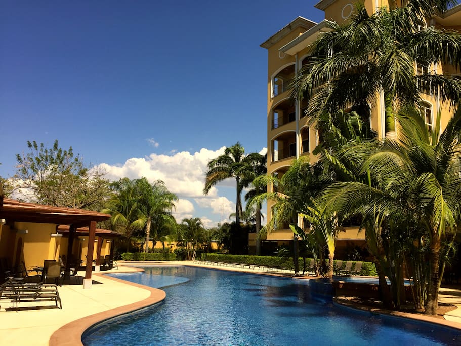 Expansive pool that features a large cabo deck, jacuzzi pool, and kiddie pool too.