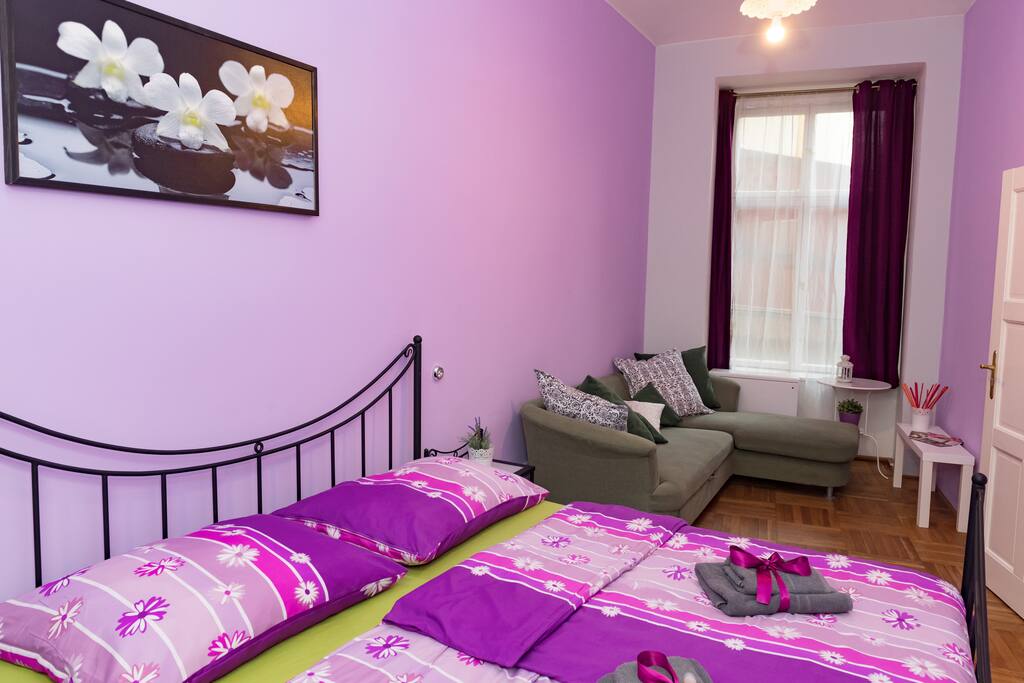 View Bedroom + Bed-sofa