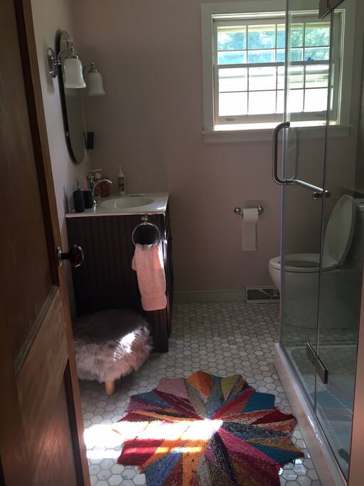 Newly updated private full bath