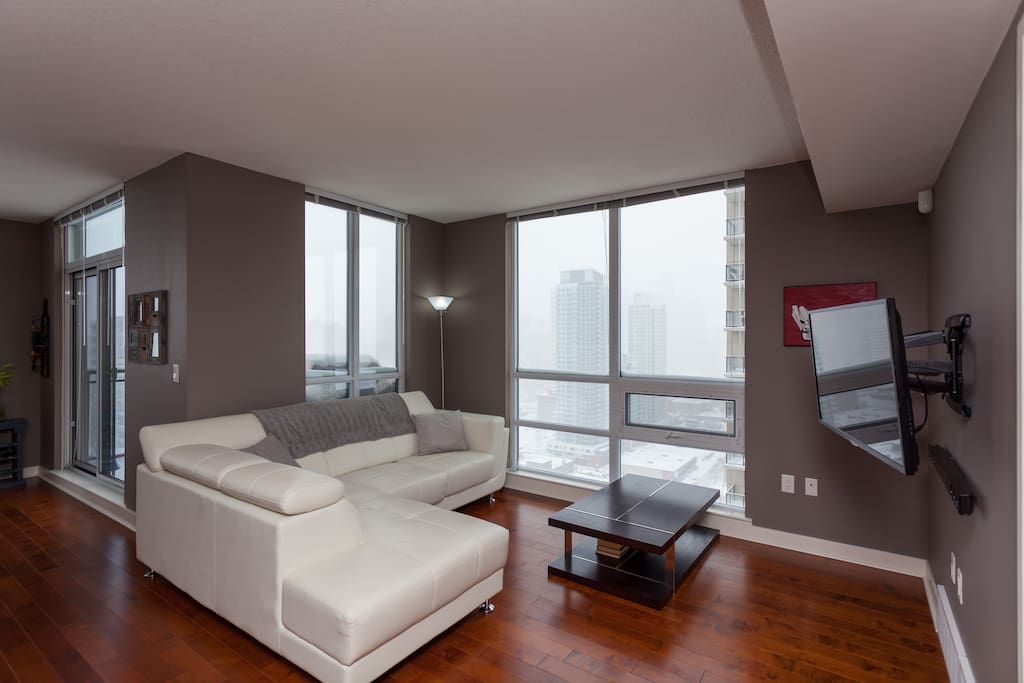 Clean, quiet and uncluttered space is key to happiness in our condo.