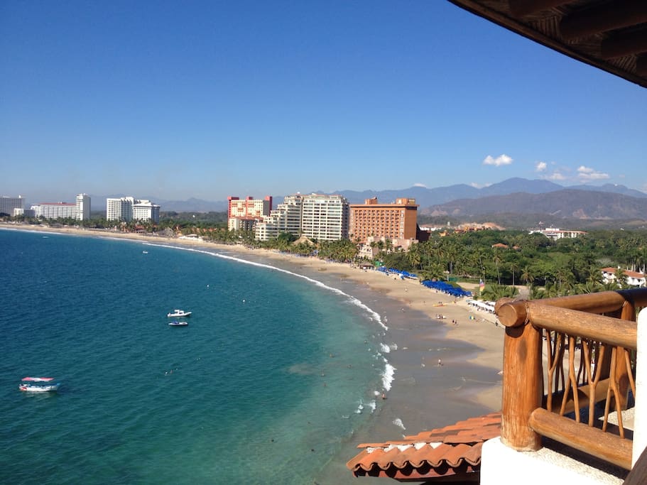 The amazing and spectacular balcony view of the beach area and visibility through the water viewing fish. Literally the best penthouse views in all of Ixtapa!