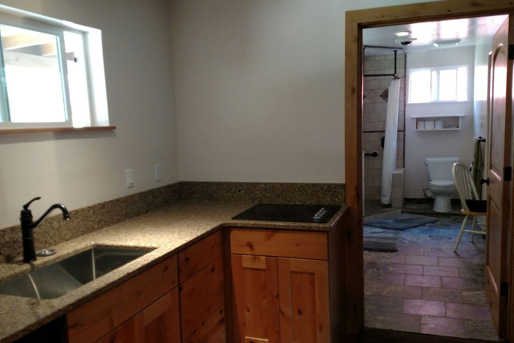 New kitchen and bathroom.