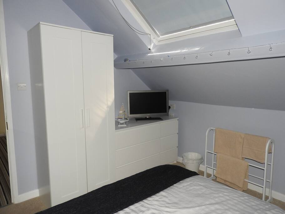 Wardrobes drawers and TV