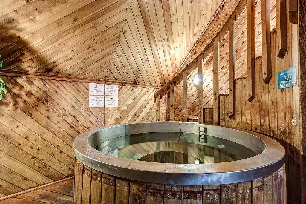 Hot tub to soak in at end of the day