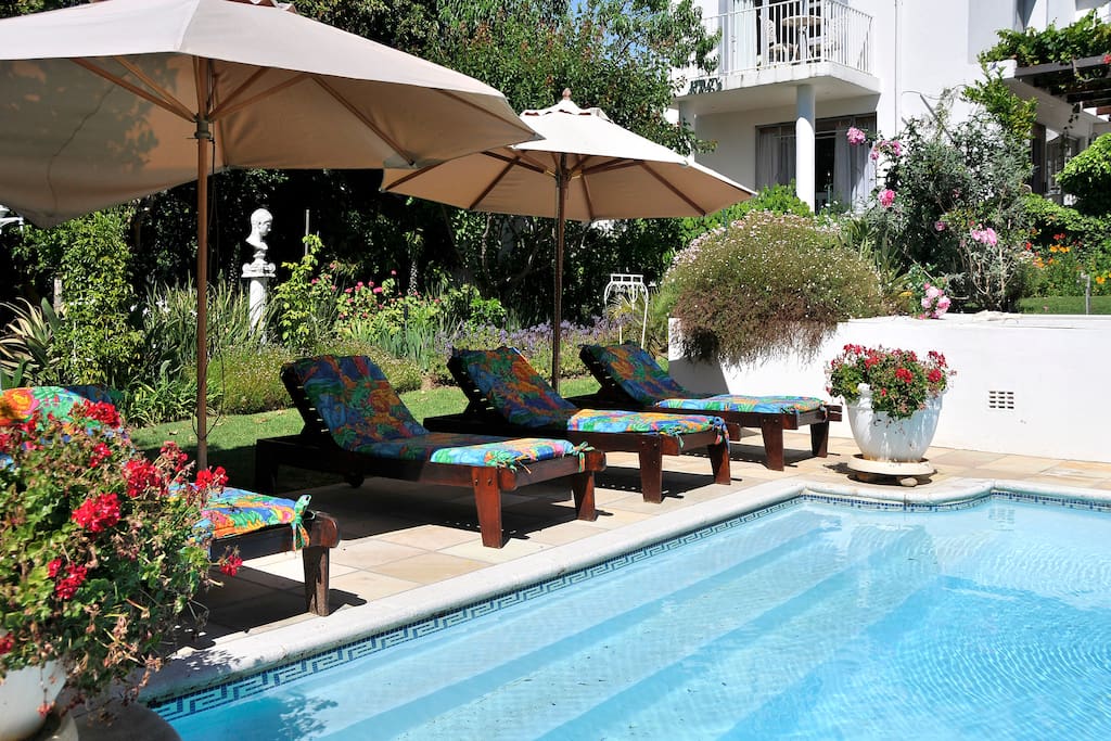 The large salt water swimming pool at Alba House.