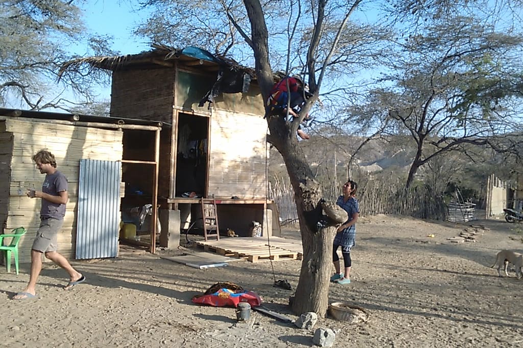 cabaña y cocina
