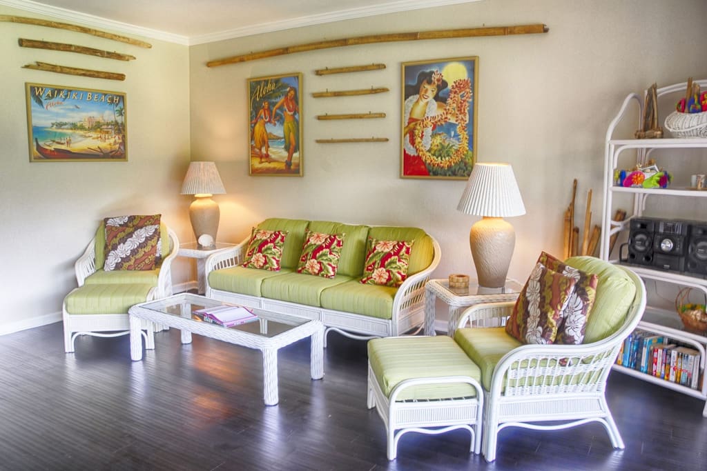 Living area with new furnishings