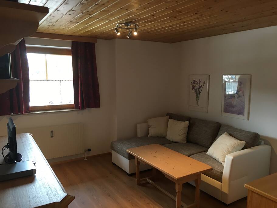 Wohnzimmer mit neuem Schlafsofa /Living room with the new couch