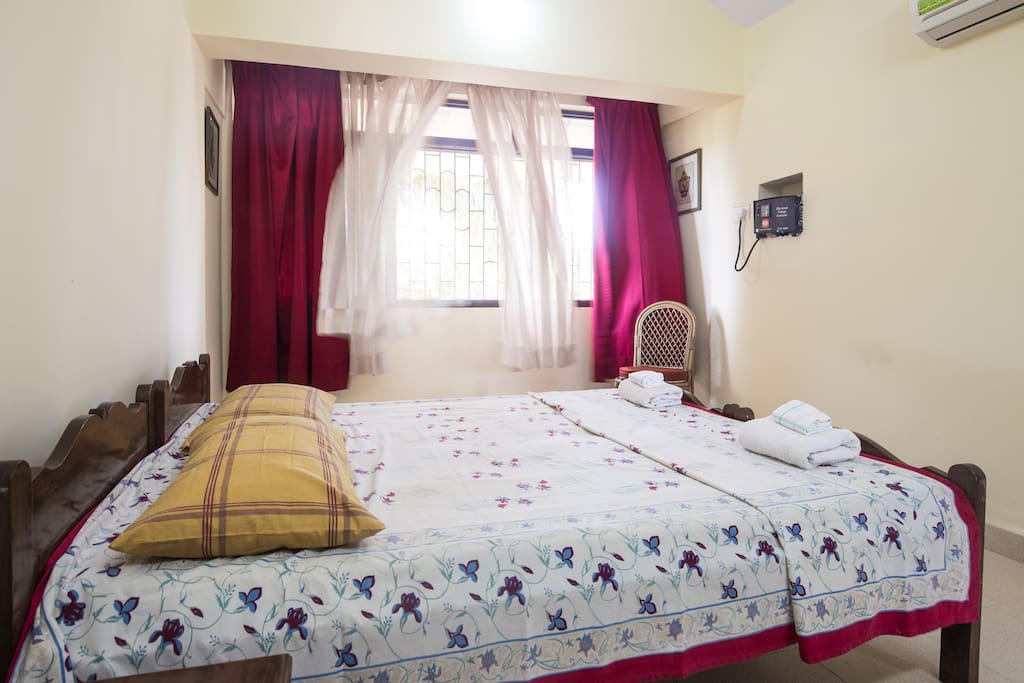 Bedroom overlooking the green fields