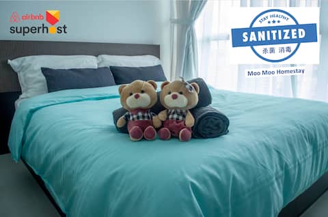 MooMoo Modern Cozy Suite with 500MbpsWiFi&Pool&Gym
