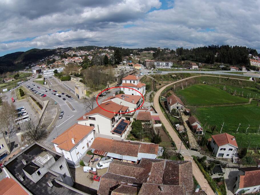 bird's eye view of the house